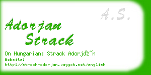adorjan strack business card